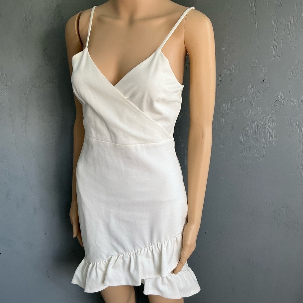 Elegant White Ruffled Dress